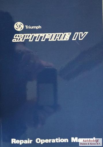 Repair operation Manual Triumph Spitfire IV 01ML28AF02 beschikbaar voor biedingen