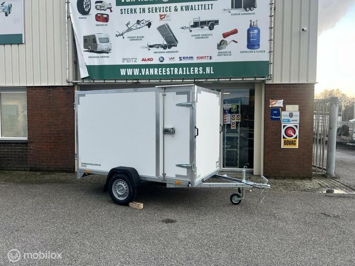 NIEUW GESLOTEN 250X150X150 750KG MET ZIJDEUR, Auto diversen, Aanhangers en Bagagewagens, Nieuw