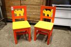 ACT0127 Kinderstoelen 2 stuks., Huis en Inrichting, Stoelen, Ophalen, Twee, Rood, Hout