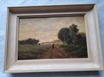 Leuk landschaps schilderijtje, Antiek en Kunst, Kunst | Schilderijen | Klassiek, Ophalen of Verzenden