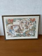 Peter Rabbit Geborduurd schilderij 40:56cm, Ophalen of Verzenden, Zo goed als nieuw, Handborduren