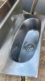RVS wastafeltje 45 cm diep 23. met sifonkap vandalime besten, Doe-het-zelf en Verbouw, Sanitair, Ophalen, Zo goed als nieuw, Rvs