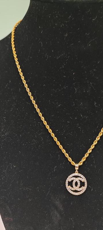 Gouden Rope ketting met hanger 14k beschikbaar voor biedingen