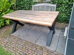 Mooie stoere tuintafel, Tuin en Terras, Ophalen, Gebruikt, Rechthoekig, Hout