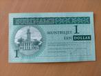 Biljet suriname 1 Dollar, Postzegels en Munten, Bankbiljetten | Amerika, Ophalen of Verzenden, Zuid-Amerika, Los biljet