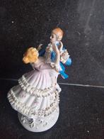 Meissen Stijl Muziekdoos met Dansers, Ophalen of Verzenden