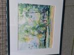 Schilderij van boerderij geschilderd door een echte schilder, Antiek en Kunst, Ophalen of Verzenden