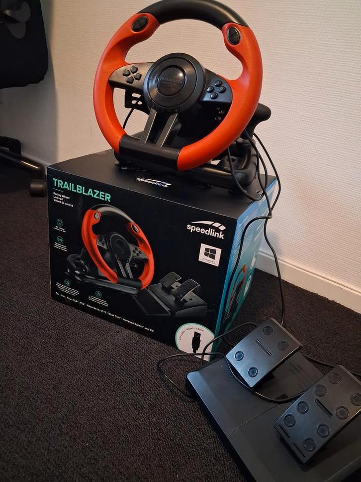 Speedlink Trailblazer Racestuur - Zo Goed Als Nieuw!, Spelcomputers en Games, Spelcomputers | Overige, Zo goed als nieuw, Ophalen of Verzenden