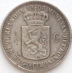 XntriQ-Coins - zilveren ½ Gulden 1908 Wilhelmina, ½ gulden, Zilver, Ophalen of Verzenden, Koningin Wilhelmina