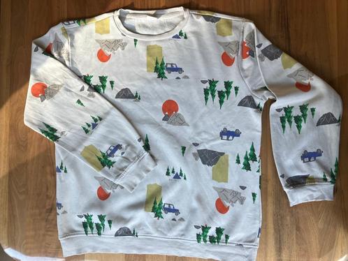 Trui Sweater | beige, outdoor-print | maat 158-164 | HEMA, Kinderen en Baby's, Kinderkleding | Maat 158, Zo goed als nieuw, Jongen of Meisje