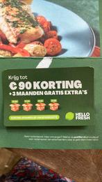 Kortingscode Hello Fresh, Tickets en Kaartjes, Kortingen en Cadeaubonnen, Eén persoon, Kortingsbon, Overige typen