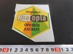 sticker Vergroters MW OPTA  Opemus Axomat  MPF641, Ophalen, Zo goed als nieuw