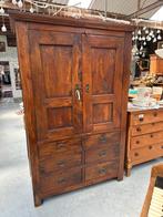 Mooie zware degelijke teak kast, Huis en Inrichting, Kasten | Kledingkasten, Ophalen of Verzenden, Zo goed als nieuw, 25 tot 50 cm