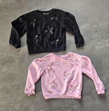 H&M Meisjes Truien met Strikjes roze zwart - Maat 122/128 beschikbaar voor biedingen