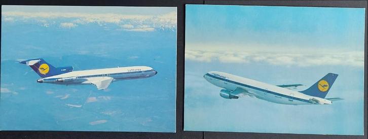 2 Lufthansa ansichtkaarten (LU57), Verzamelen, Luchtvaart en Vliegtuigspotten, Gebruikt, Kaart, Foto of Prent, Ophalen of Verzenden