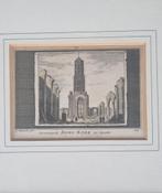 Kopergravure A Rademaker domtoren Utrecht 1674, Antiek en Kunst, Ophalen of Verzenden