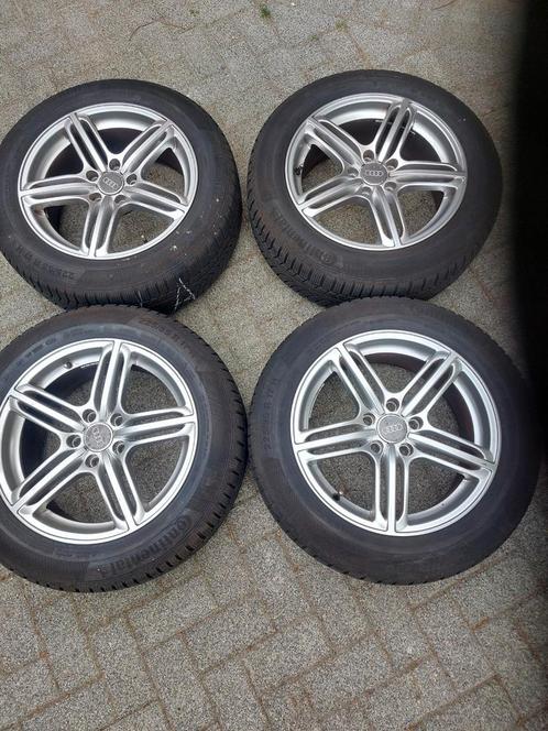 AUDI A4/A6. PRACHTIGE 17 INCH VELGEN MET CONTINENTAL BANDEN, Auto diversen, Wieldoppen, Zo goed als nieuw, Ophalen
