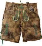 Korte heren lederhose maat 50 52 & 54 echt geiten leder, Maat 52/54 (L), Trachtenmode.nl, Ophalen of Verzenden, Kleding