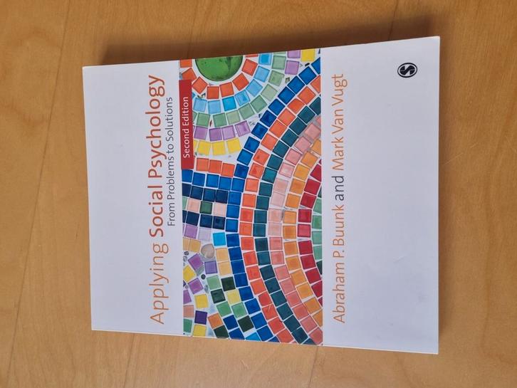 Applying Social Psychology Second edition, Boeken, Psychologie, Zo goed als nieuw, Ophalen of Verzenden