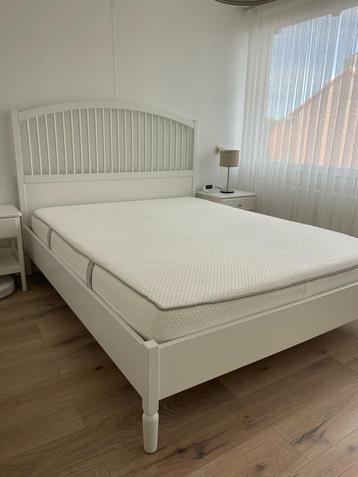 Bed Tyssedal Ikea 160 x 200 wit + lattebodem + matras