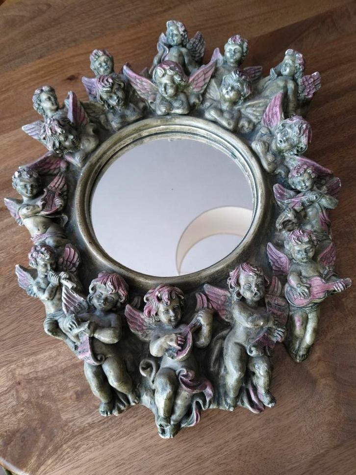 Spiegel cherubijnen, Antiek en Kunst, Antiek | Spiegels, Rechthoekig, Ophalen