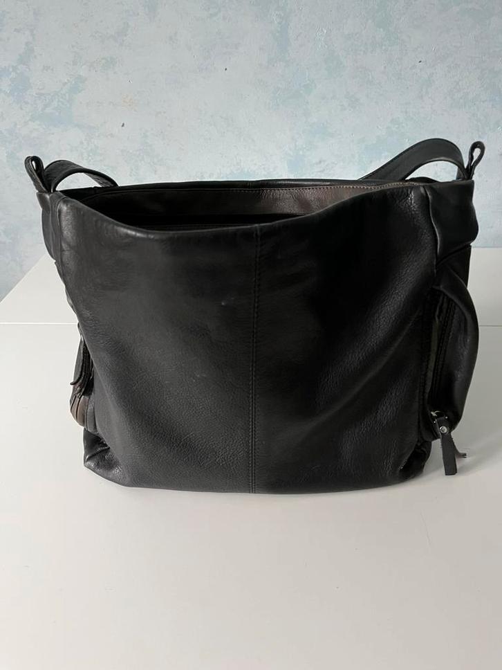 Berba Leren Handtas - Zeer Nette Staat!, Sieraden, Tassen en Uiterlijk, Tassen | Damestassen, Zo goed als nieuw, Handtas, Zwart