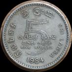 152# Sri Lanka 5 Rupees 1984 km148, Ophalen of Verzenden, Zuid-Azië