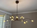 Grote bronzen klassieke hanglamp, Ophalen, Gebruikt, Glas, Klassiek
