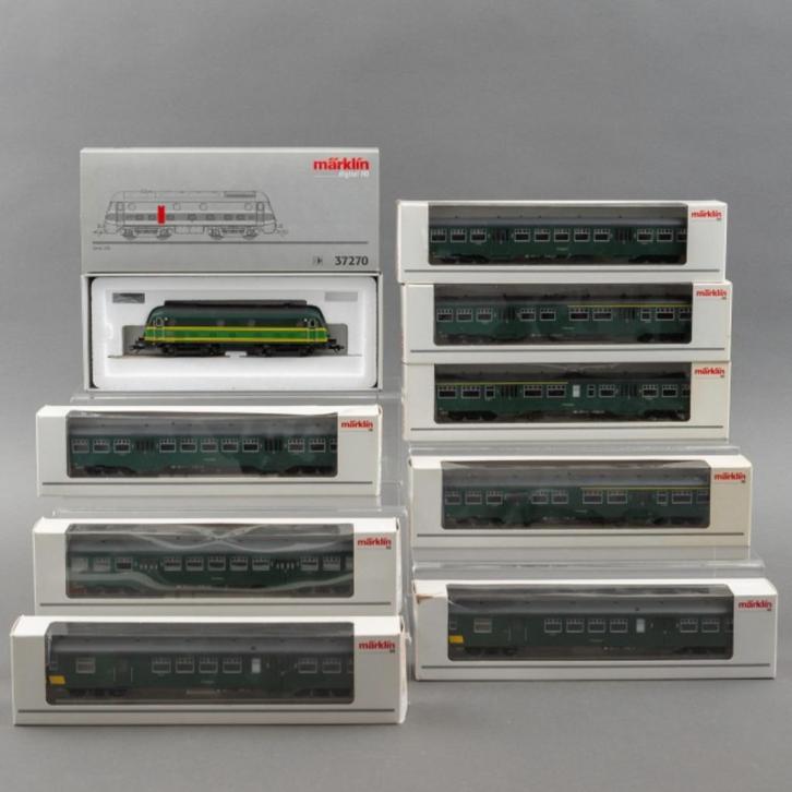 Märklin NMBS HLD 59-reeks loc. 37270 Wagon 43532 43534 43536, Hobby en Vrije tijd, Modeltreinen | H0, Nieuw, Treinset, Wisselstroom