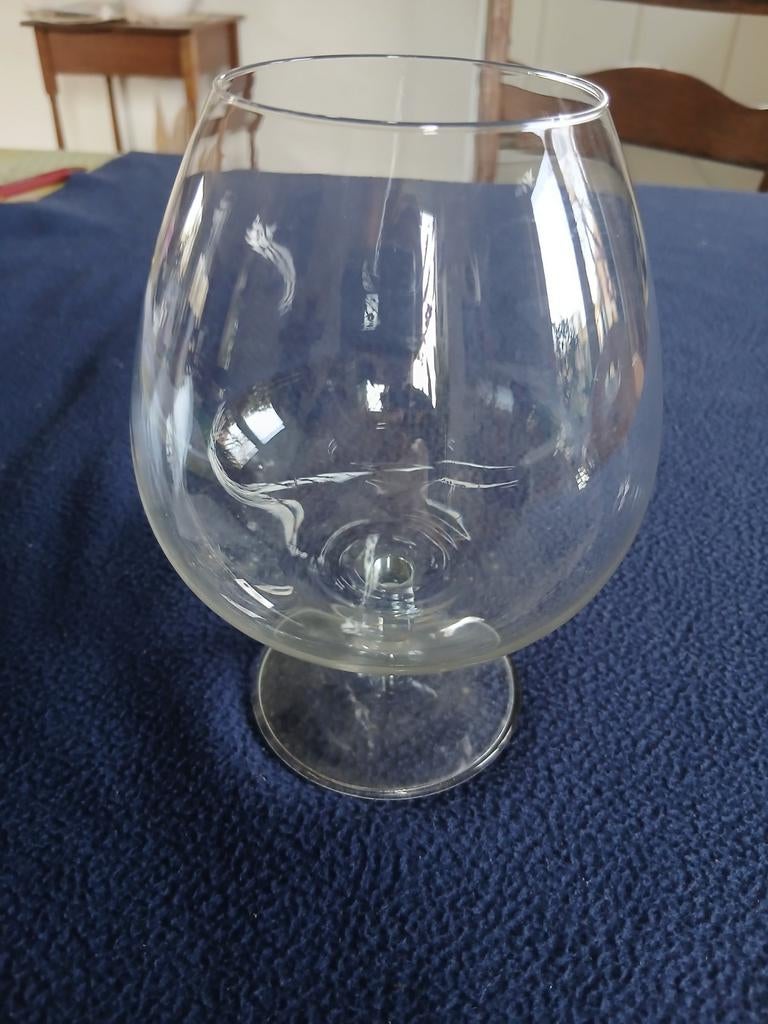 Groot cognac glas hoogte 16 cm, Ophalen of Verzenden, Zo goed als nieuw, Overige typen