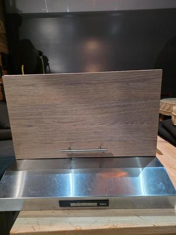 Bovenkast met Afzuigkap - Grijs Eiken beschikbaar voor biedingen