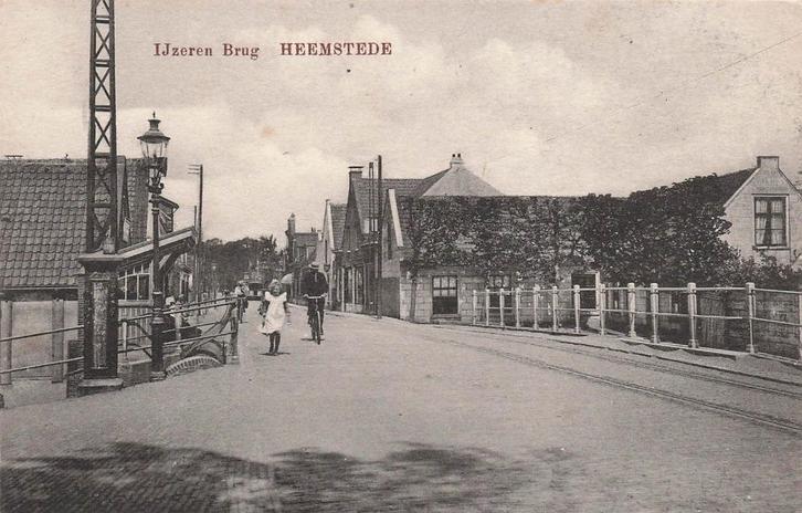 AZ299 Heemstede IJzeren brug rails tram 1917, Verzamelen, Ansichtkaarten | Nederland, Ongelopen, Noord-Holland, Voor 1920, Verzenden