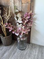 Mooie grote vaas met kunst orchideeën!!, Ophalen of Verzenden, Zo goed als nieuw