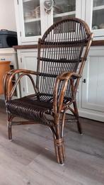 Rotan / rieten stoel, Huis en Inrichting, Stoelen, Ophalen, Gebruikt, Bruin, Eén