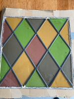 Glas in lood raampjes, 2 stuks, Doe-het-zelf en Verbouw, Glas en Ramen, Ophalen, Gevelraam of Ruit, Gebruikt, Minder dan 80 cm