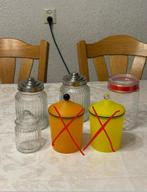 6x opberg potten, Ophalen of Verzenden, Zo goed als nieuw, Glas