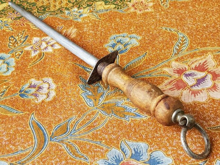 Mooie grote originele antieke wetstaal uit Duitsland 42,3 cm, Antiek en Kunst, Antiek | Woonaccessoires, Ophalen of Verzenden