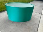 Azuur blauw groene lampenkap ovaal 32x20cm, Ophalen, Rond, Zo goed als nieuw, Minder dan 25 cm