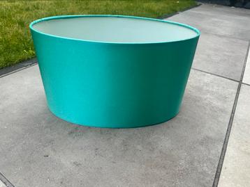 Azuur blauw groene lampenkap ovaal 32x20cm beschikbaar voor biedingen