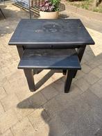 Bijzettafel, Huis en Inrichting, Tafels | Bijzettafels, Gebruikt, 55 tot 75 cm, Hout, Ophalen
