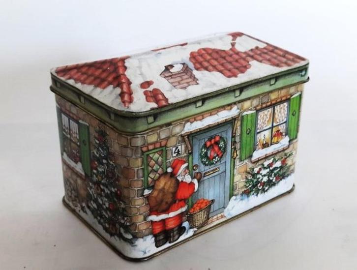 Blik, huisjesblik, huisje Kerst Kerstman (7844), Diversen, Kerst, Zo goed als nieuw, Ophalen