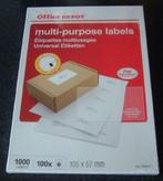Etiketten Labels Adres stickers zelfklevend office depot A4, Ophalen of Verzenden, Nieuw, Overige typen