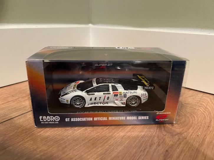 Lamborghini Murcielago RG-1 GT500 2005  #88  1:43 Ebbro 0352, Hobby en Vrije tijd, Modelauto's | 1:43, Zo goed als nieuw, Auto