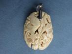 Antieke hanger / amulet met poezen - 19e - 20e eeuw, Ophalen of Verzenden, Overige materialen, Hanger