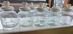 Grote Glazen Potten met Deksel - Set van 8, Ophalen, Schaal, Rond, Glas
