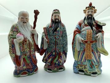 Chinese porseleinen beelden - Fu Lu Shou  beschikbaar voor biedingen