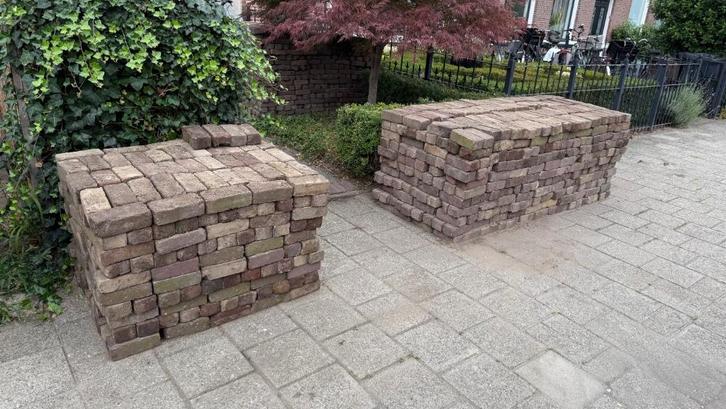 Brede waaltjes gratis op te halen, Tuin en Terras, Tegels en Klinkers, Gebruikt, Klinkers, 10 m² of meer, Ophalen