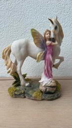 Beeldje eenhoorn met elfje, Verzamelen, Beelden en Beeldjes, Ophalen, Gebruikt, Fantasy