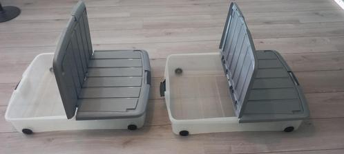 2 x stevige kunststof opbergbox / bedroller, Doe-het-zelf en Verbouw, Kratten en Dozen, Nieuw, Bak of Kist, 50 tot 75 cm, Minder dan 35 cm