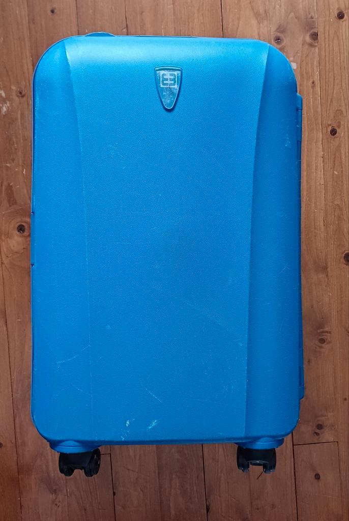 Koffer, blauw, Enrico Benetti, Sieraden, Tassen en Uiterlijk, Koffers, Gebruikt, Hard kunststof, 60 tot 70 cm, 35 tot 45 cm, Slot